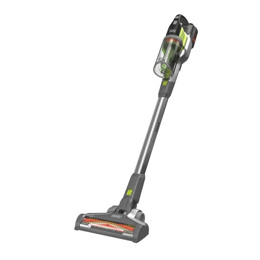 BLACK+DECKER BHFEV362DA cordless stick vacuum cleaner, side angle on white background